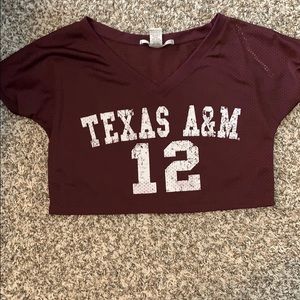 Texas A&M crop top jersey
